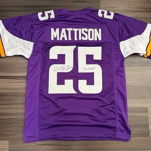 Autographed Alexander Mattison #25 Minnesota Vikings Signed Jersey XL No COA